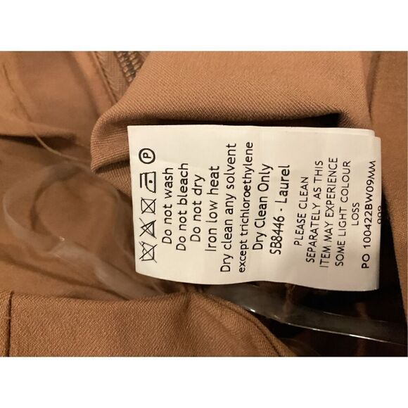 House of CB Women's Tan Toast High Waisted Trousers Size Large NWOT - Picture 9 of 9